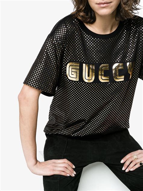 gucci women fashion accessories tops|Gucci shirt women black.